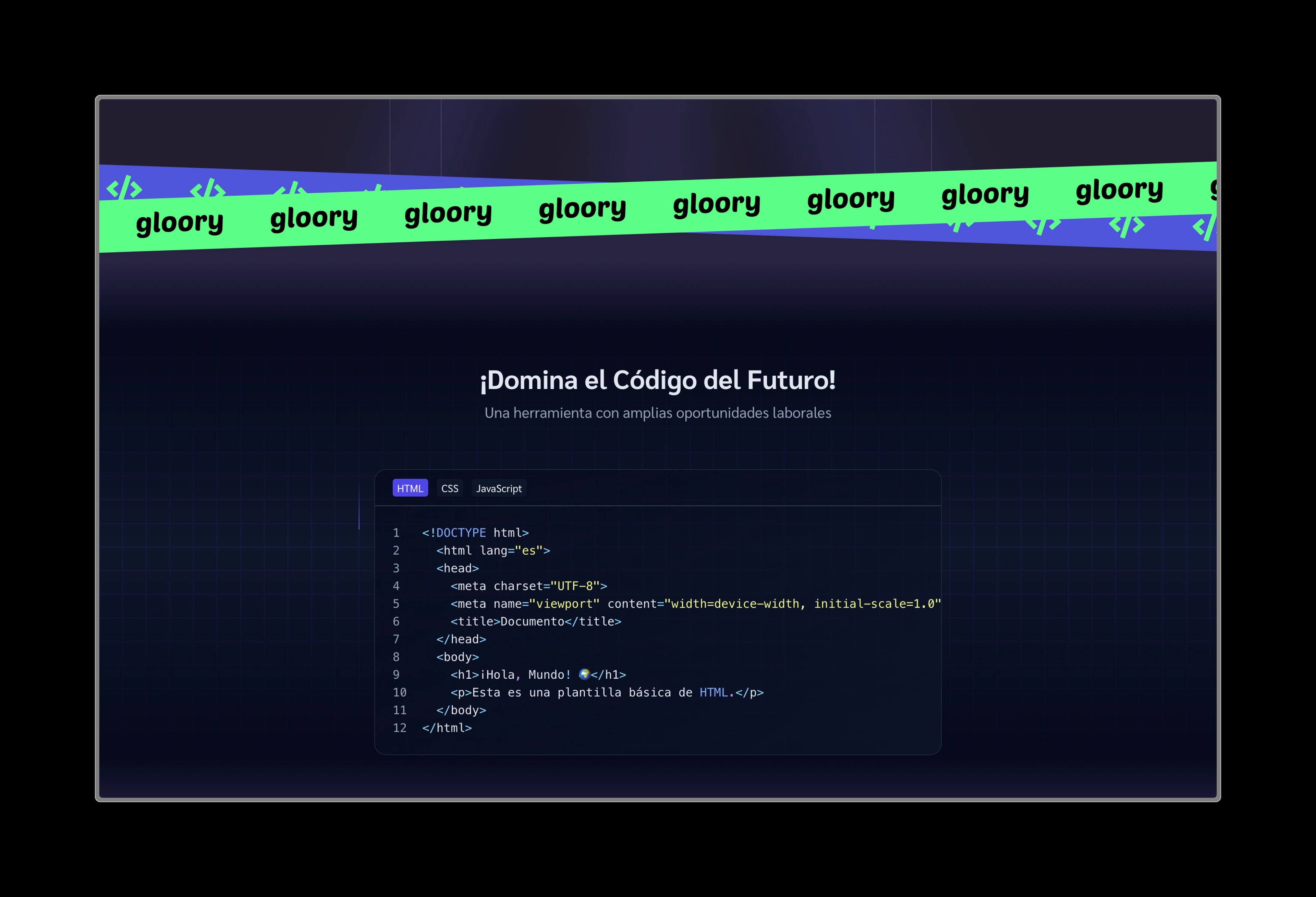 An image of the Gloory Aprender project.